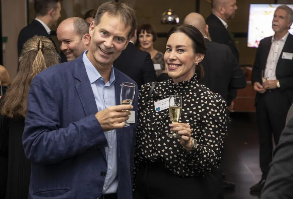 Istvan Molnar (t. v.) og Eyrun Gudjonsdottir (begge Renas). Foto: Tore Skaar