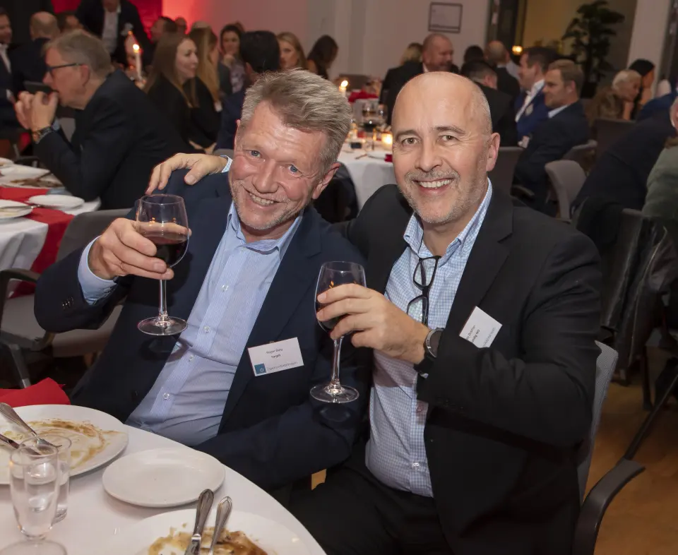 Roger Berg (Target, t. v.) og Ståle Bråthen (Grundig). Foto: Tore Skaar