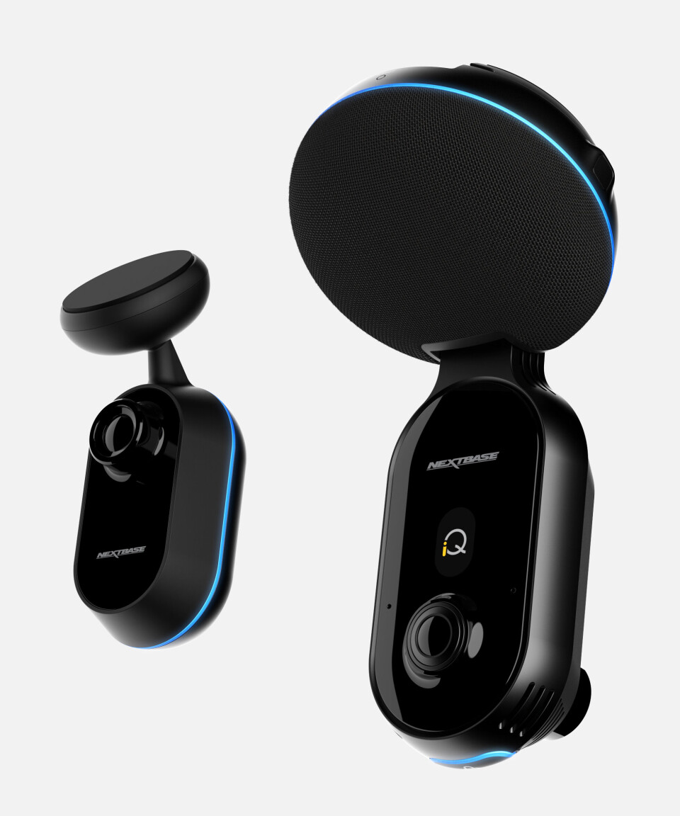 Nextbase iQ kommer i 1080-, 1440- og 4K-versjoner, med mulighet til å kjøpe til et ekstra kamera (t. v.) for plassering i bakruta. Foto: Nextbase Nextbase iQ kommer i 1080-, 1440- og 4K-versjoner, med mulighet til å kjøpe til et ekstra kamera (t. v.) for plassering i bakruta. Foto: Nextbase