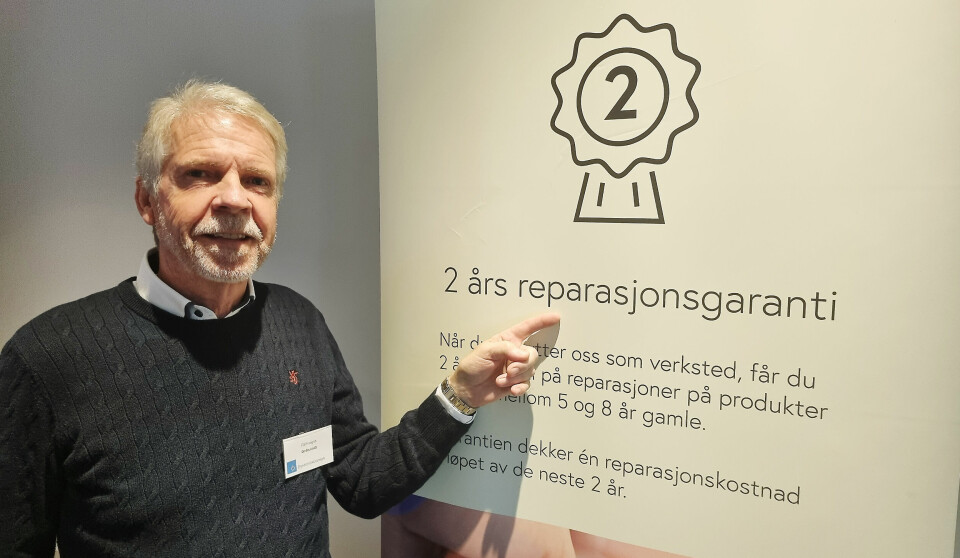 Pål Haugen fra OmBrukt presenterte den nye reparasjonsgarantien på to år. Foto: Jan Røsholm