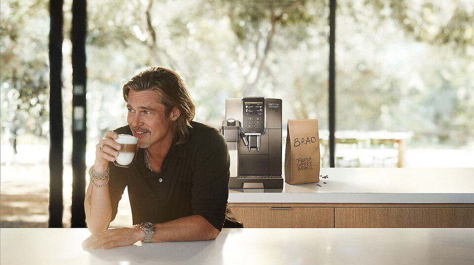 Skuespiller Brat Pitt er frontfigur i en De'Longhi-kampanje. Foto: De'Longhi