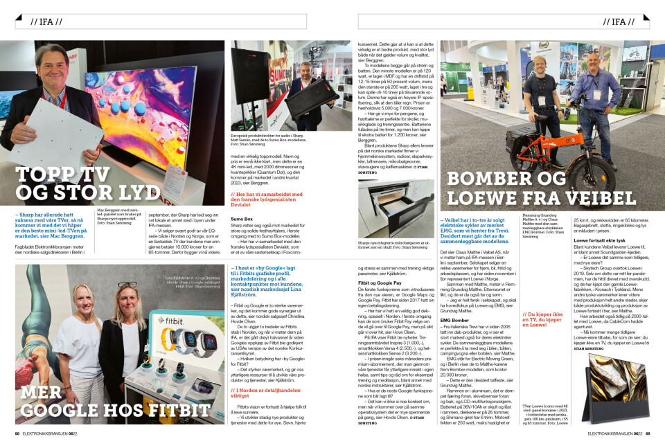 Artikkelen er tidligere publisert i papirutgaven av fagbladet Elektronikkbransjen nr. 6/2022, som ble distribuert uke 47. Her kan du lese artikkelen og bla gjennom digitalutgaven av bladet. Du kan lese alle utgaver av bladet digitalt, fra og med nr. 1/1937, på elektronikkbransjen.no/historiskarkiv. Artikkelen er tidligere publisert i papirutgaven av fagbladet Elektronikkbransjen nr. 6/2022, som ble distribuert uke 47. Her kan du lese artikkelen og bla gjennom digitalutgaven av bladet. Du kan lese alle utgaver av bladet digitalt, fra og med nr. 1/1937, på elektronikkbransjen.no/historiskarkiv.