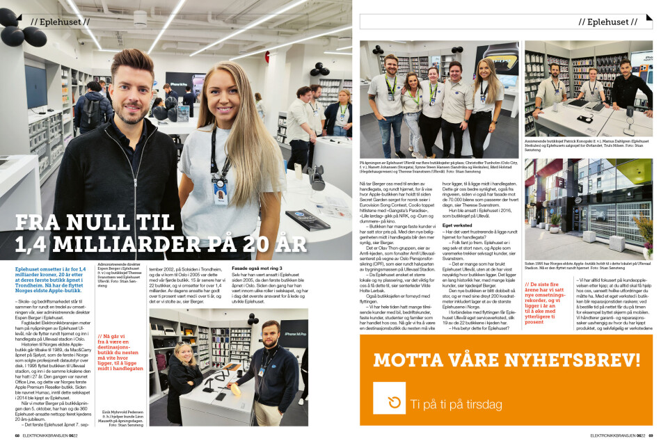 Artikkelen er tidligere publisert i papirutgaven av fagbladet Elektronikkbransjen nr. 6/2022, som ble distribuert uke 47. Her kan du lese artikkelen og bla gjennom digitalutgaven av bladet. Du kan lese alle utgaver av bladet digitalt, fra og med nr. 1/1937, på elektronikkbransjen.no/historiskarkiv. Artikkelen er tidligere publisert i papirutgaven av fagbladet Elektronikkbransjen nr. 6/2022, som ble distribuert uke 47. Her kan du lese artikkelen og bla gjennom digitalutgaven av bladet. Du kan lese alle utgaver av bladet digitalt, fra og med nr. 1/1937, på elektronikkbransjen.no/historiskarkiv.