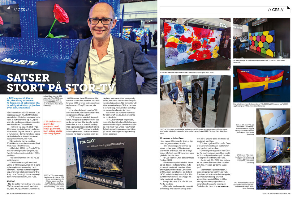 Artikkelen er tidligere publisert i papirutgaven av fagbladet Elektronikkbransjen nr. 1/2023, som ble distribuert uke 8. Her kan du lese artikkelen og bla gjennom digitalutgaven av bladet. Du kan lese alle utgaver av bladet digitalt, fra og med nr. 1/1937, på elektronikkbransjen.no/historiskarkiv.