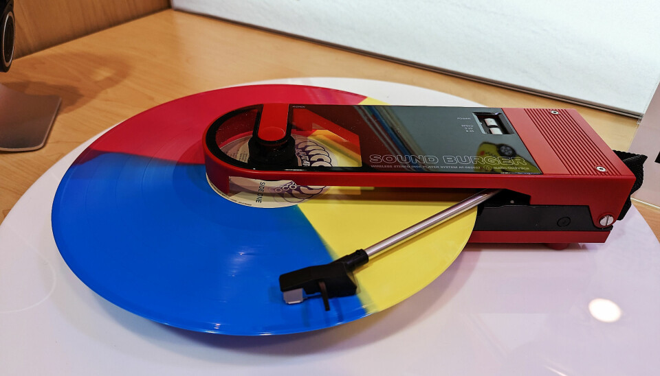 Den portable platespilleren Audio-Technica Sound Burger. Foto: Stian Sønsteng