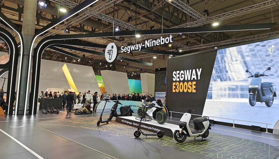 Segway-Ninebot viser sine nye produktnyheter på MWC-messen i Barcelona. Foto: Marte Ottemo