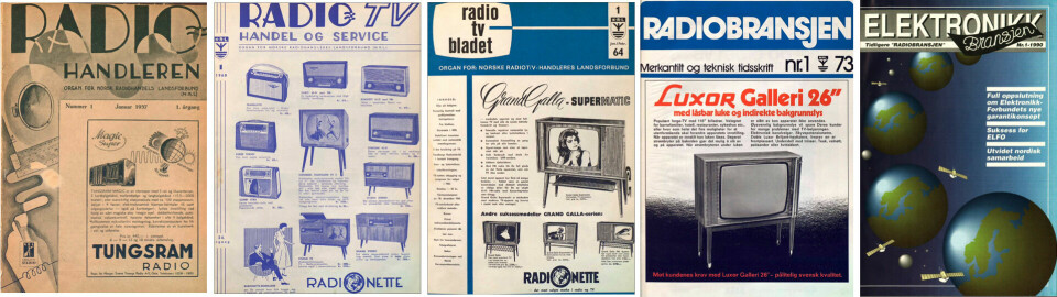 Radiohandleren (1937-1959), Radio-TV (1960-1963), Radio/TV-bladet (1964-1972), Radiobransjen (1973-1989) og Elektronikkbransjen (1990- ).