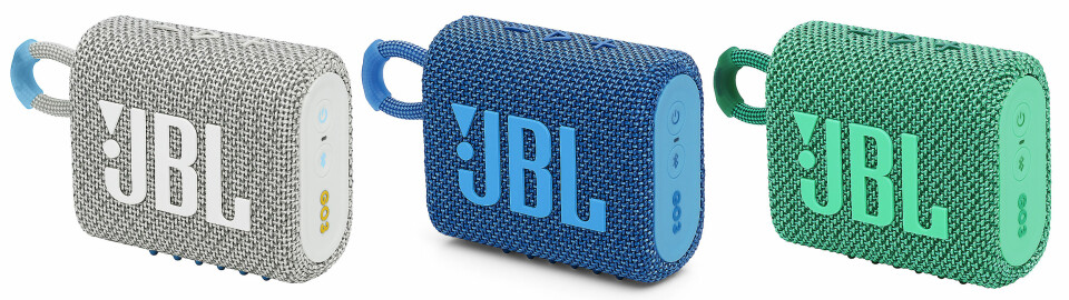 JBL Go 3 Eco har fem timer batteritid. Pris: 500,- Foto: JBL
