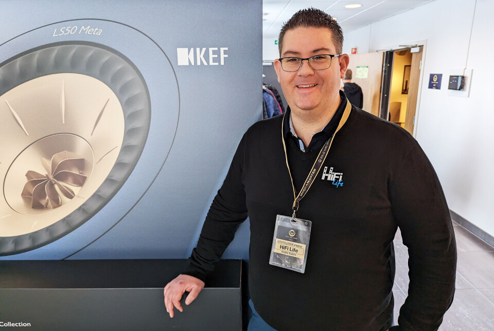 André Solem i HiFi Life i Hommelvik bistår Neby Hifi Concept på Oslo HiFi Show i Asker. Foto: Stian Sønsteng
