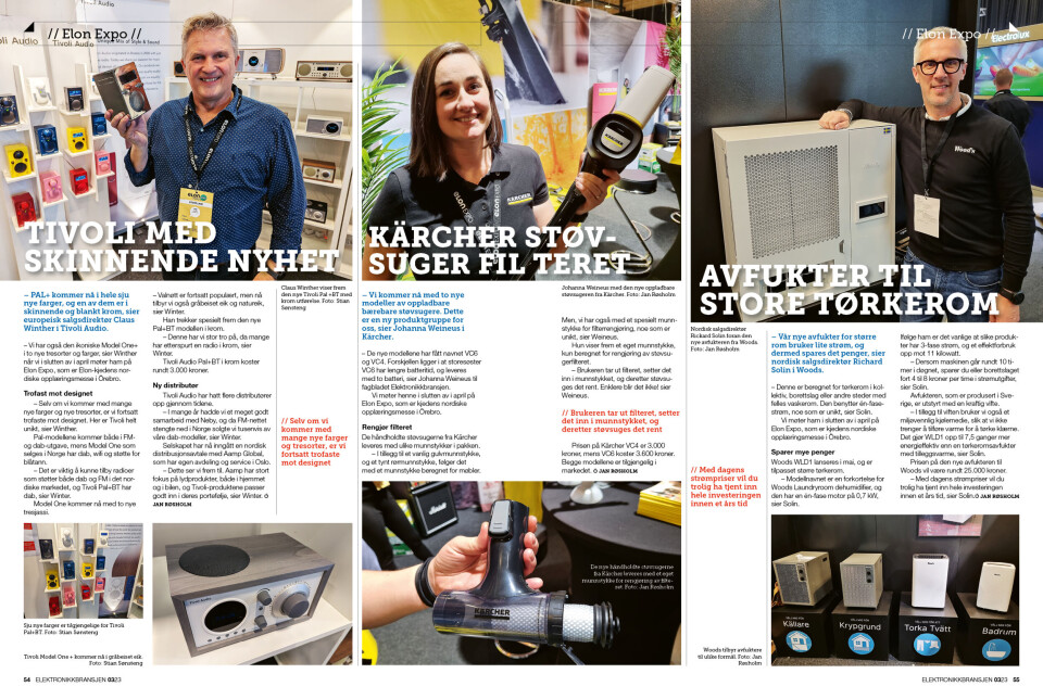 Artikkelen er tidligere publisert i papirutgaven av fagbladet Elektronikkbransjen nr. 3/2023, som ble distribuert uke 25. Her kan du lese artikkelen og bla gjennom digitalutgaven av bladet. Du kan lese alle utgaver av bladet digitalt, fra og med nr. 1/1937, på elektronikkbransjen.no/historiskarkiv.