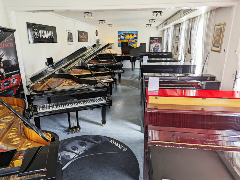 ID musikk har en egen avdeling for akustiske pianoer og flygler. Foto: Stian Sønsteng