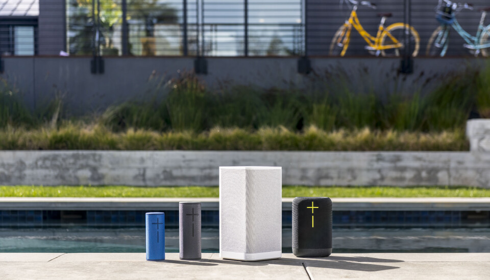 Boom 3 (f. v.), Megaboom 3, Hyperboom og Epicboom. Foto: Ultimate Ears