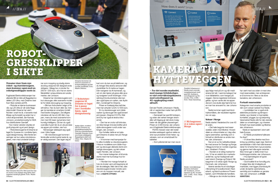 Artikkelen er tidligere publisert i papirutgaven av fagbladet Elektronikkbransjen nr. 5/2023, som ble distribuert uke 41. Her kan du lese artikkelen og bla gjennom digitalutgaven av bladet. Du kan lese alle utgaver av bladet digitalt, fra og med nr. 1/1937, på elektronikkbransjen.no/historiskarkiv.