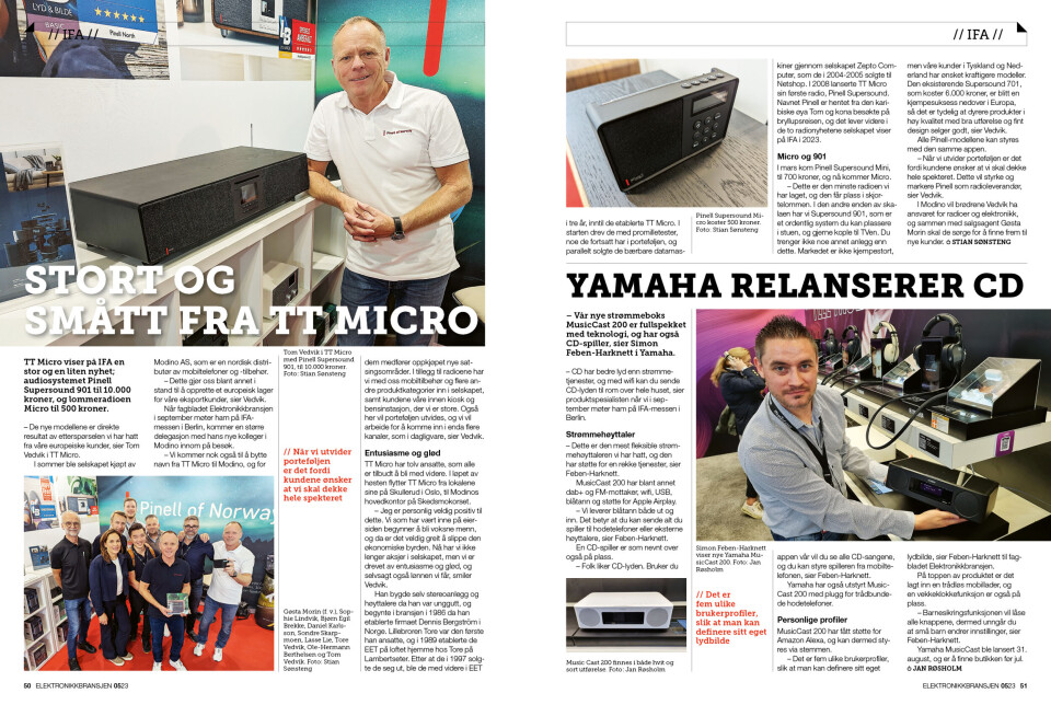 Artikkelen er tidligere publisert i papirutgaven av fagbladet Elektronikkbransjen nr. 5/2023, som ble distribuert uke 41. Her kan du lese artikkelen og bla gjennom digitalutgaven av bladet. Du kan lese alle utgaver av bladet digitalt, fra og med nr. 1/1937, på elektronikkbransjen.no/historiskarkiv.