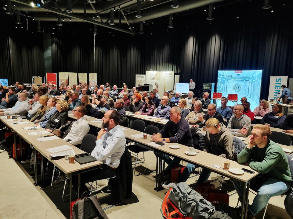 Hvitevaredagene samlet over 120 teknikere fra hele landet i midten av november. Foto: Jan Røsholm
