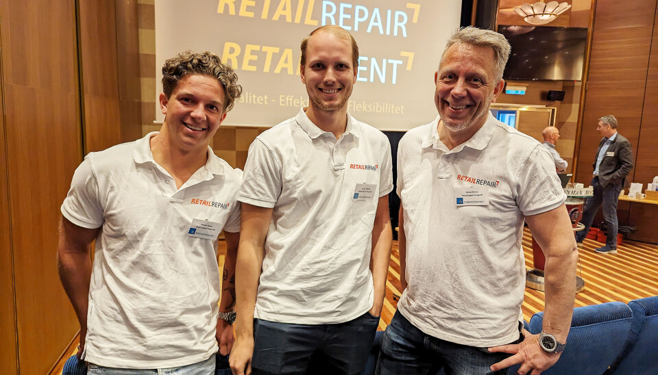 Morten Berner (f. h.) sammen med William Thomas og Karsten Berner under Vårkonferansen 2023. Foto: Stian Sønsteng