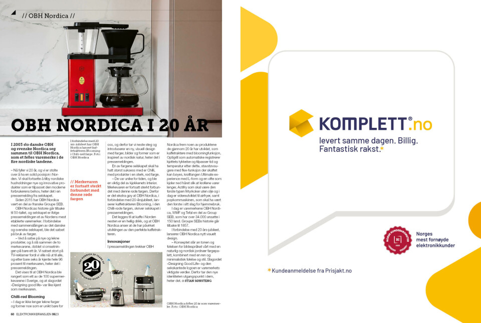Artikkelen er tidligere publisert i papirutgaven av fagbladet Elektronikkbransjen nr. 6/2023, som ble distribuert uke 47. Her kan du lese artikkelen og bla gjennom digitalutgaven av bladet. Du kan lese alle utgaver av bladet digitalt, fra og med nr. 1/1937, på elektronikkbransjen.no/historiskarkiv.