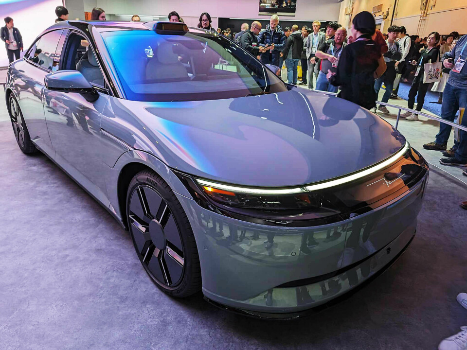 Afeela er andre prototype av Sony og Hondas elektriske bil, som kommer på markedet i 2026. Foto: Stian Sønsteng