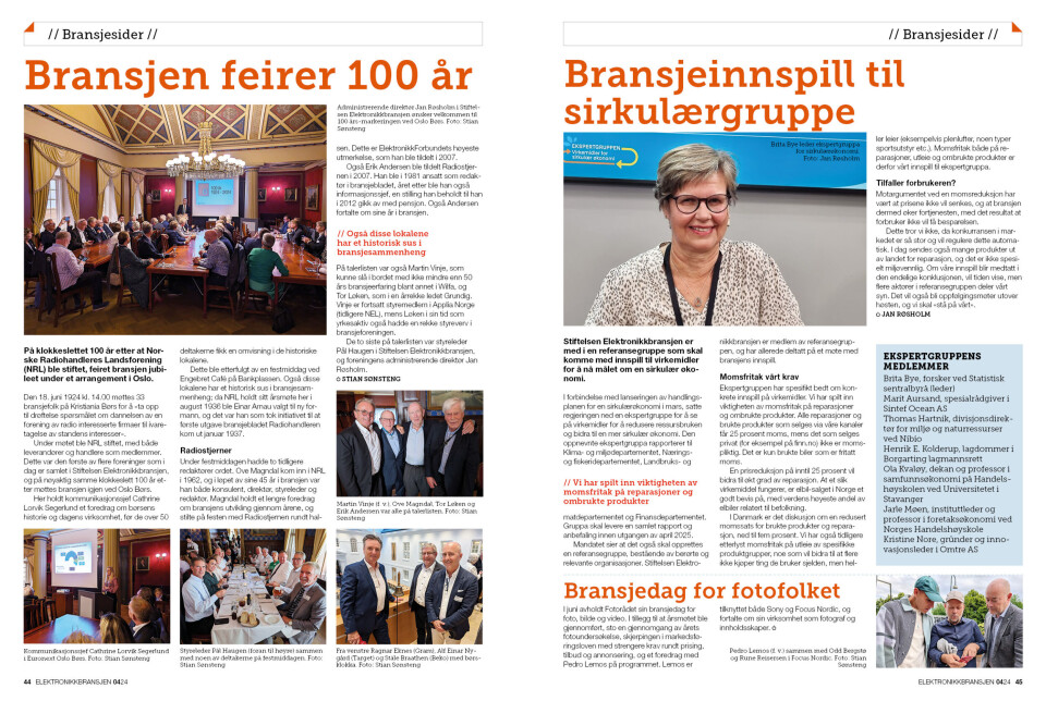 Artikkelen er tidligere publisert i papirutgaven av fagbladet Elektronikkbransjen nr. 4/2024, som ble distribuert uke 35. Her kan du lese artikkelen og bla gjennom digitalutgaven av bladet. Du kan lese alle utgaver av bladet digitalt, fra og med nr. 1/1937, på elektronikkbransjen.no/historiskarkiv.