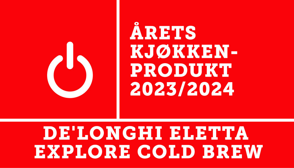 VELKOMMEN TIL ÅRETS BRANSJEFEST! Årets kjøkkenprodukt 2023/2024: De'Longhi Eletta Explore Cold Brew