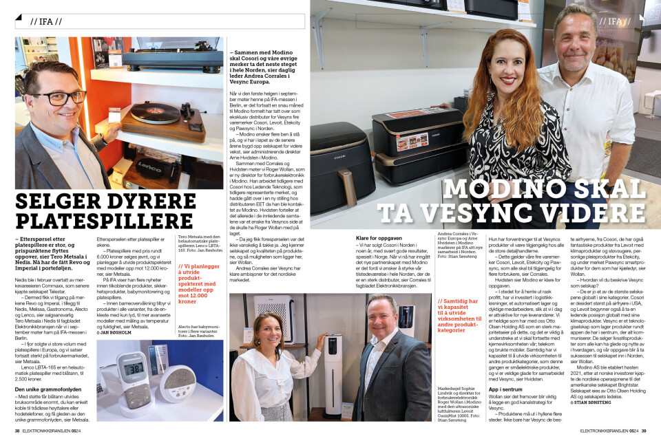 Artikkelen er tidligere publisert i papirutgaven av fagbladet Elektronikkbransjen nr. 5/2024, som ble distribuert uke 41. Her kan du lese artikkelen og bla gjennom digitalutgaven av bladet. Du kan lese alle utgaver av bladet digitalt, fra og med nr. 1/1937, på elektronikkbransjen.no/historiskarkiv.