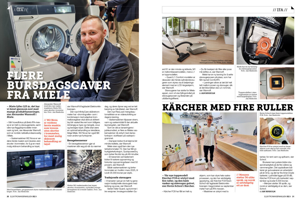 Artikkelen er tidligere publisert i papirutgaven av fagbladet Elektronikkbransjen nr. 5/2024, som ble distribuert uke 41. Her kan du lese artikkelen og bla gjennom digitalutgaven av bladet. Du kan lese alle utgaver av bladet digitalt, fra og med nr. 1/1937, på elektronikkbransjen.no/historiskarkiv.