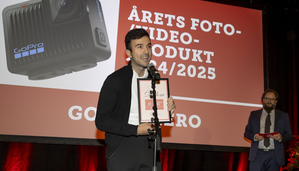 Arianit Dervishi i Response Nordic. I bakgrunnen kveldens konferansier, Stian Sønsteng. Foto: Tore Skaar