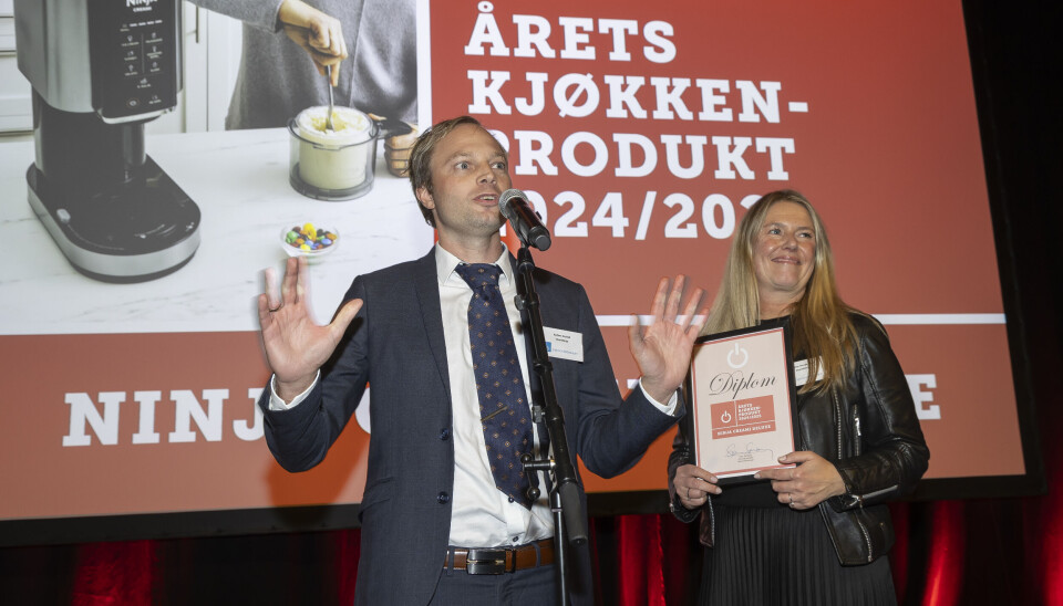 Anders Austad (t. v.) og Christina Hovde Olsen i SharkNinja. Foto: Tore Skaar