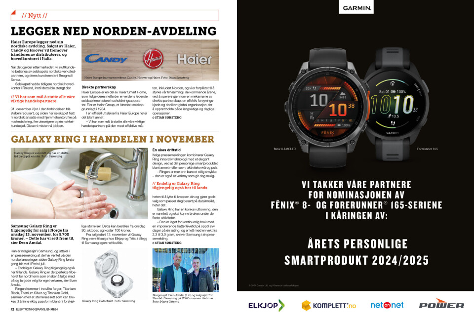 Artikkelen er tidligere publisert i papirutgaven av fagbladet Elektronikkbransjen nr. 6/2024, som ble distribuert uke 48. Her kan du lese artikkelen og bla gjennom digitalutgaven av bladet. Du kan lese alle utgaver av bladet digitalt, fra og med nr. 1/1937, på elektronikkbransjen.no/historiskarkiv.