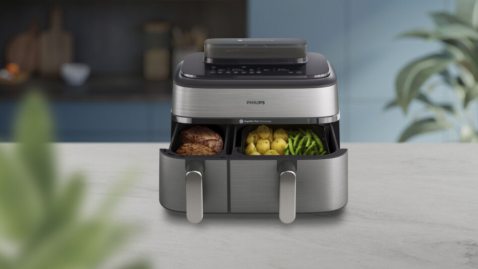 PHILIPS AIRFRYER 5000 SERIES DUAL BASKET MED DAMP
