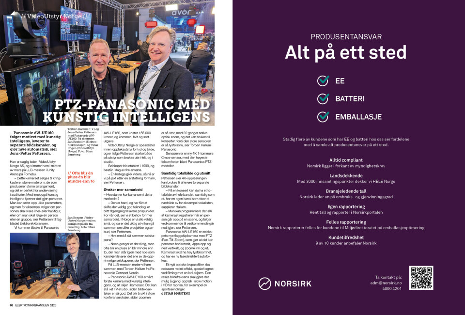 Artikkelen er tidligere publisert i papirutgaven av fagbladet Elektronikkbransjen nr. 2/2025, som ble distribuert uke 15. Her kan du lese artikkelen og bla gjennom digitalutgaven av bladet. Du kan lese alle utgaver av bladet digitalt, fra og med nr. 1/1937, på elektronikkbransjen.no/historiskarkiv.