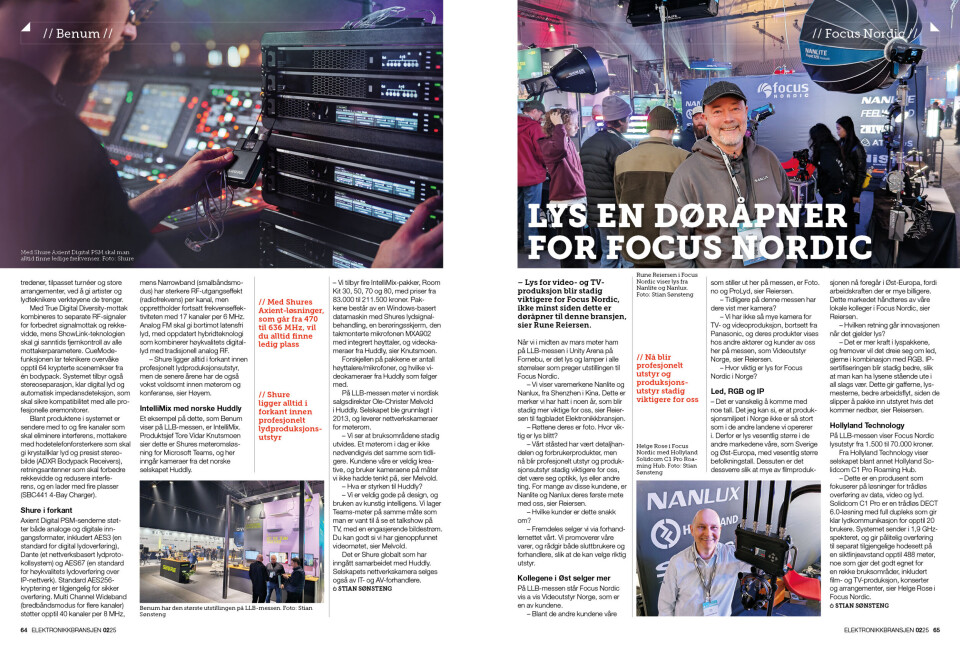 Artikkelen er tidligere publisert i papirutgaven av fagbladet Elektronikkbransjen nr. 2/2025, som ble distribuert uke 15. Her kan du lese artikkelen og bla gjennom digitalutgaven av bladet. Du kan lese alle utgaver av bladet digitalt, fra og med nr. 1/1937, på elektronikkbransjen.no/historiskarkiv.