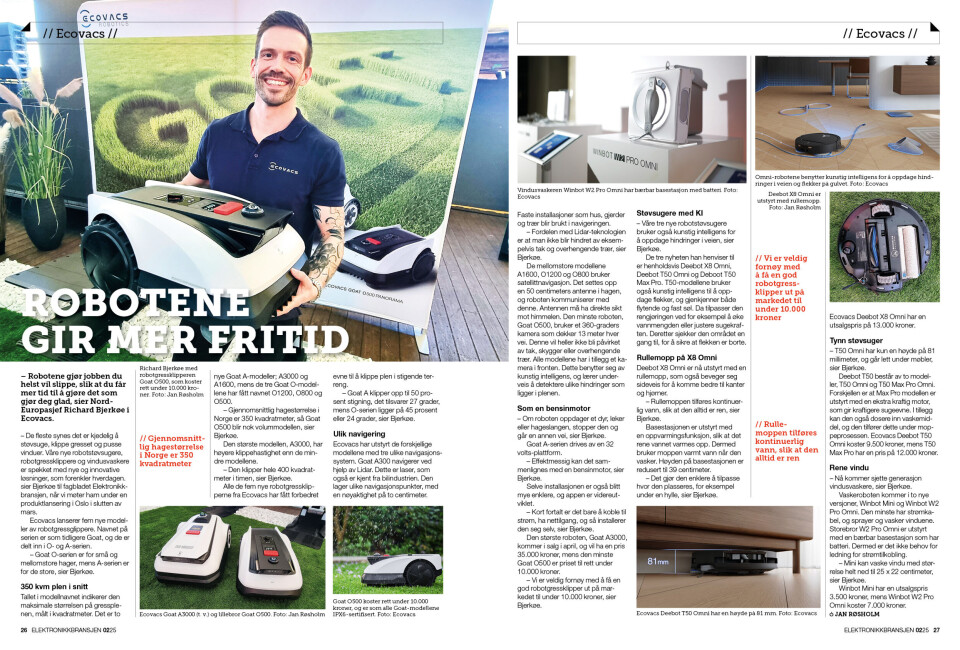 Artikkelen er tidligere publisert i papirutgaven av fagbladet Elektronikkbransjen nr. 2/2025, som ble distribuert uke 15. Her kan du lese artikkelen og bla gjennom digitalutgaven av bladet. Du kan lese alle utgaver av bladet digitalt, fra og med nr. 1/1937, på elektronikkbransjen.no/historiskarkiv.