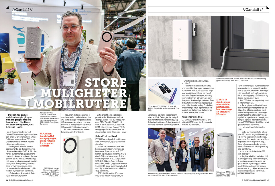 Artikkelen er tidligere publisert i papirutgaven av fagbladet Elektronikkbransjen nr. 2/2025, som ble distribuert uke 15. Her kan du lese artikkelen og bla gjennom digitalutgaven av bladet. Du kan lese alle utgaver av bladet digitalt, fra og med nr. 1/1937, på elektronikkbransjen.no/historiskarkiv.