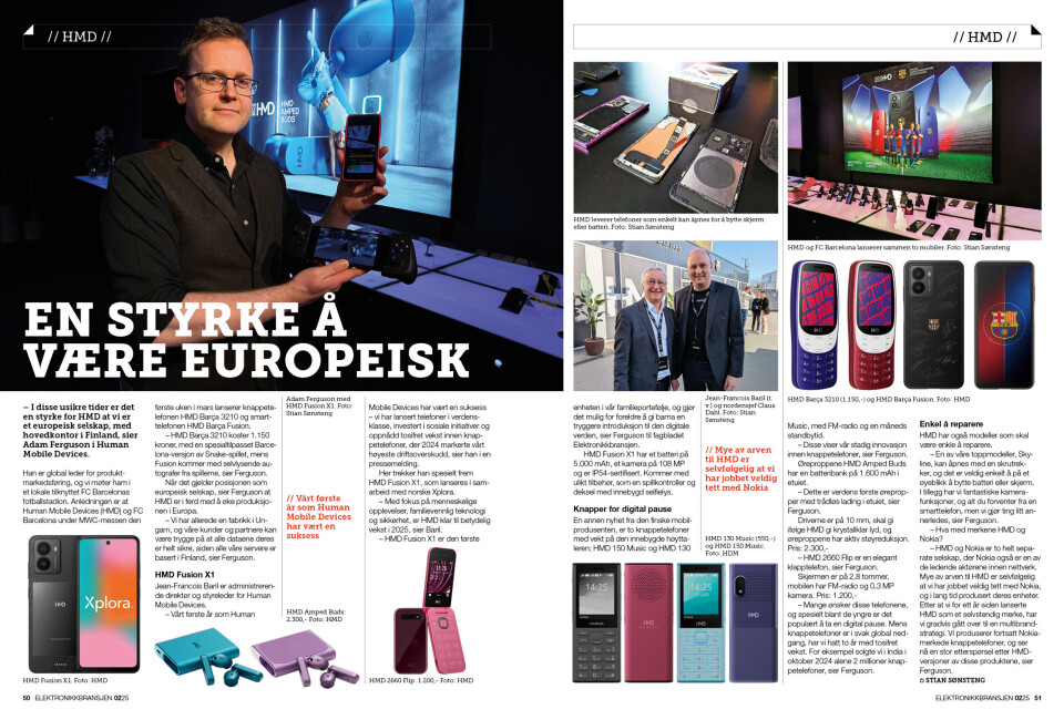 Artikkelen er tidligere publisert i papirutgaven av fagbladet Elektronikkbransjen nr. 2/2025, som ble distribuert uke 15. Her kan du lese artikkelen og bla gjennom digitalutgaven av bladet. Du kan lese alle utgaver av bladet digitalt, fra og med nr. 1/1937, på elektronikkbransjen.no/historiskarkiv.