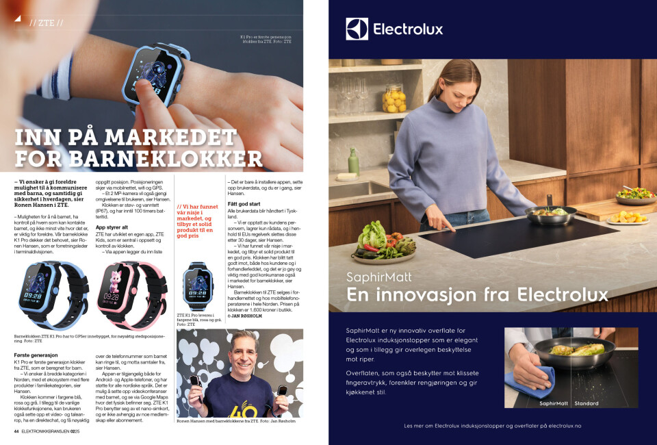 Artikkelen er tidligere publisert i papirutgaven av fagbladet Elektronikkbransjen nr. 2/2025, som ble distribuert uke 15. Her kan du lese artikkelen og bla gjennom digitalutgaven av bladet. Du kan lese alle utgaver av bladet digitalt, fra og med nr. 1/1937, på elektronikkbransjen.no/historiskarkiv.