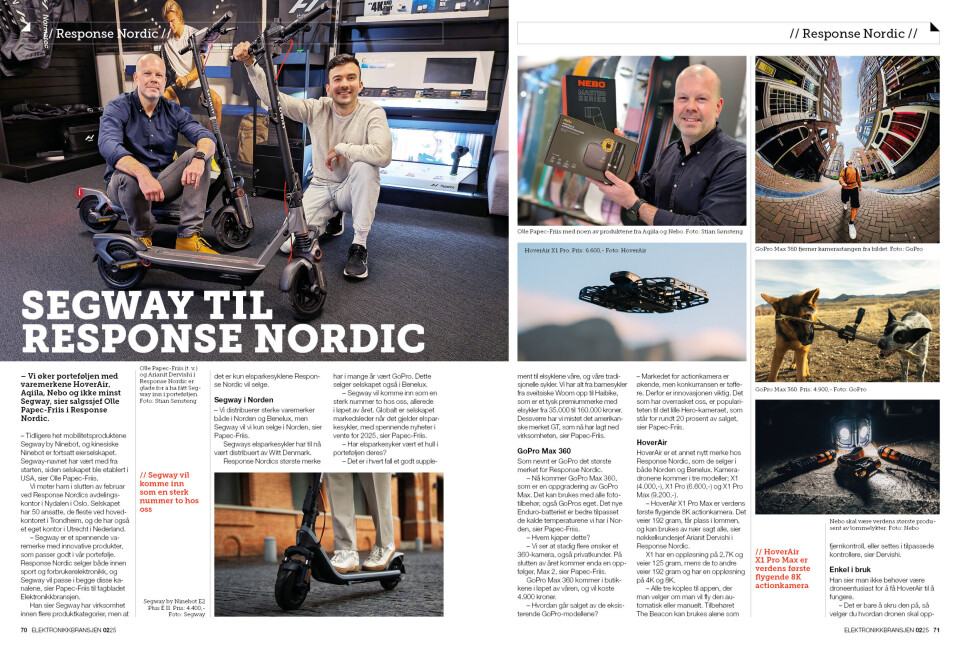 Artikkelen er tidligere publisert i papirutgaven av fagbladet Elektronikkbransjen nr. 2/2025, som ble distribuert uke 15. Her kan du lese artikkelen og bla gjennom digitalutgaven av bladet. Du kan lese alle utgaver av bladet digitalt, fra og med nr. 1/1937, på elektronikkbransjen.no/historiskarkiv.