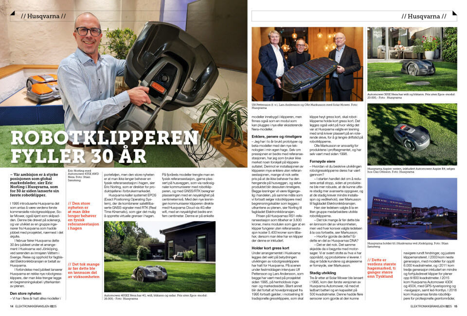 Artikkelen er tidligere publisert i papirutgaven av fagbladet Elektronikkbransjen nr. 2/2025, som ble distribuert uke 15. Her kan du lese artikkelen og bla gjennom digitalutgaven av bladet. Du kan lese alle utgaver av bladet digitalt, fra og med nr. 1/1937, på elektronikkbransjen.no/historiskarkiv.