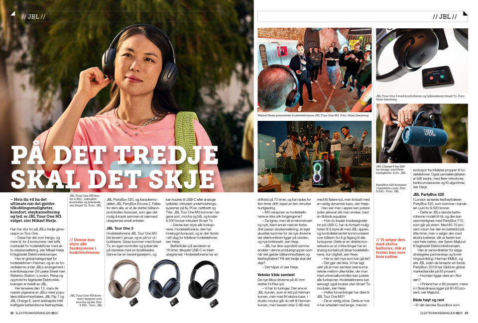 Artikkelen er tidligere publisert i papirutgaven av fagbladet Elektronikkbransjen nr. 2/2025, som ble distribuert uke 15. Her kan du lese artikkelen og bla gjennom digitalutgaven av bladet. Du kan lese alle utgaver av bladet digitalt, fra og med nr. 1/1937, på elektronikkbransjen.no/historiskarkiv.