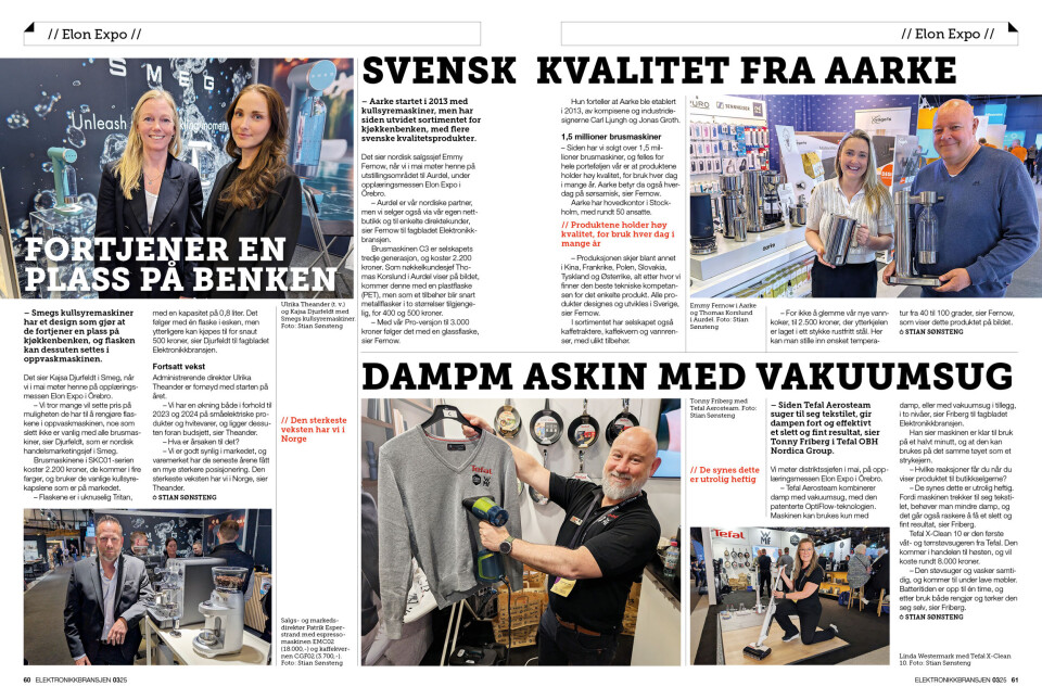 Artikkelen er tidligere publisert i papirutgaven av fagbladet Elektronikkbransjen nr. 3/2025, som ble distribuert uke 25. Her kan du lese artikkelen og bla gjennom digitalutgaven av bladet. Du kan lese alle utgaver av bladet digitalt, fra og med nr. 1/1937, på elektronikkbransjen.no/historiskarkiv.