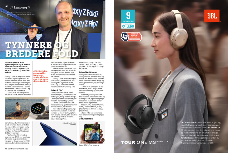 Artikkelen er tidligere publisert i papirutgaven av fagbladet Elektronikkbransjen nr. 4/2025, som ble distribuert uke 35. Her kan du lese artikkelen og bla gjennom digitalutgaven av bladet. Du kan lese alle utgaver av bladet digitalt, fra og med nr. 1/1937, på elektronikkbransjen.no/historiskarkiv.