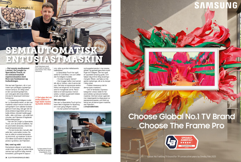 Artikkelen er tidligere publisert i papirutgaven av fagbladet Elektronikkbransjen nr. 4/2025, som ble distribuert uke 35. Her kan du lese artikkelen og bla gjennom digitalutgaven av bladet. Du kan lese alle utgaver av bladet digitalt, fra og med nr. 1/1937, på elektronikkbransjen.no/historiskarkiv.