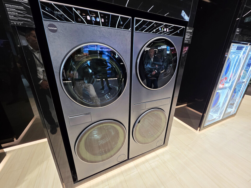 Haiers dobbeltmaskin, med separat vask og tørk. Foto: Jan Røsholm